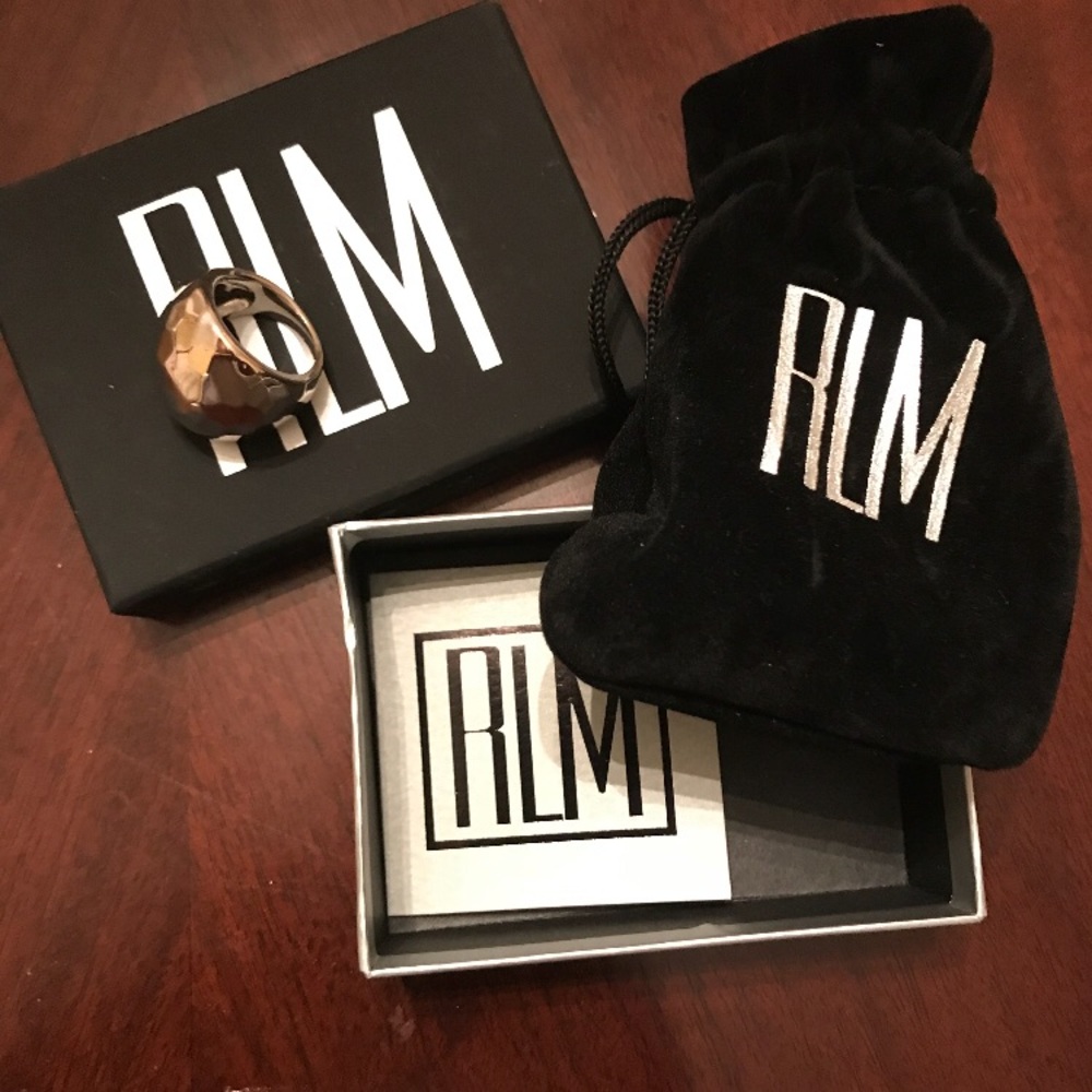 Dome shape silver tone statement ring. New